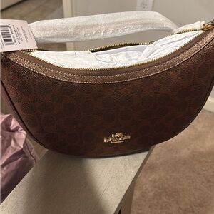 Coach Signature Brown Shoulder Bag